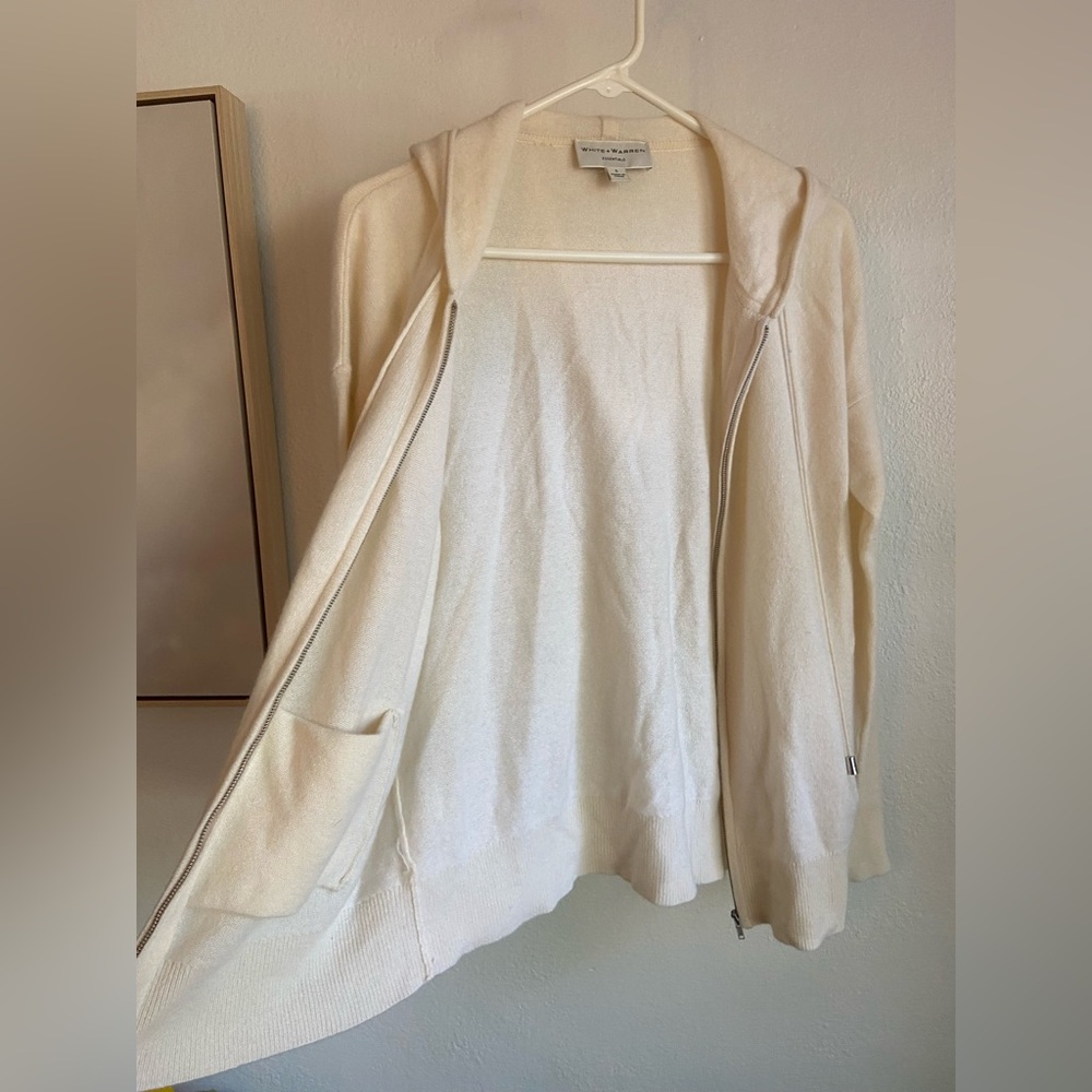 White and Warren Cashmere Zip Hoodie -S - Picture 12 of 16